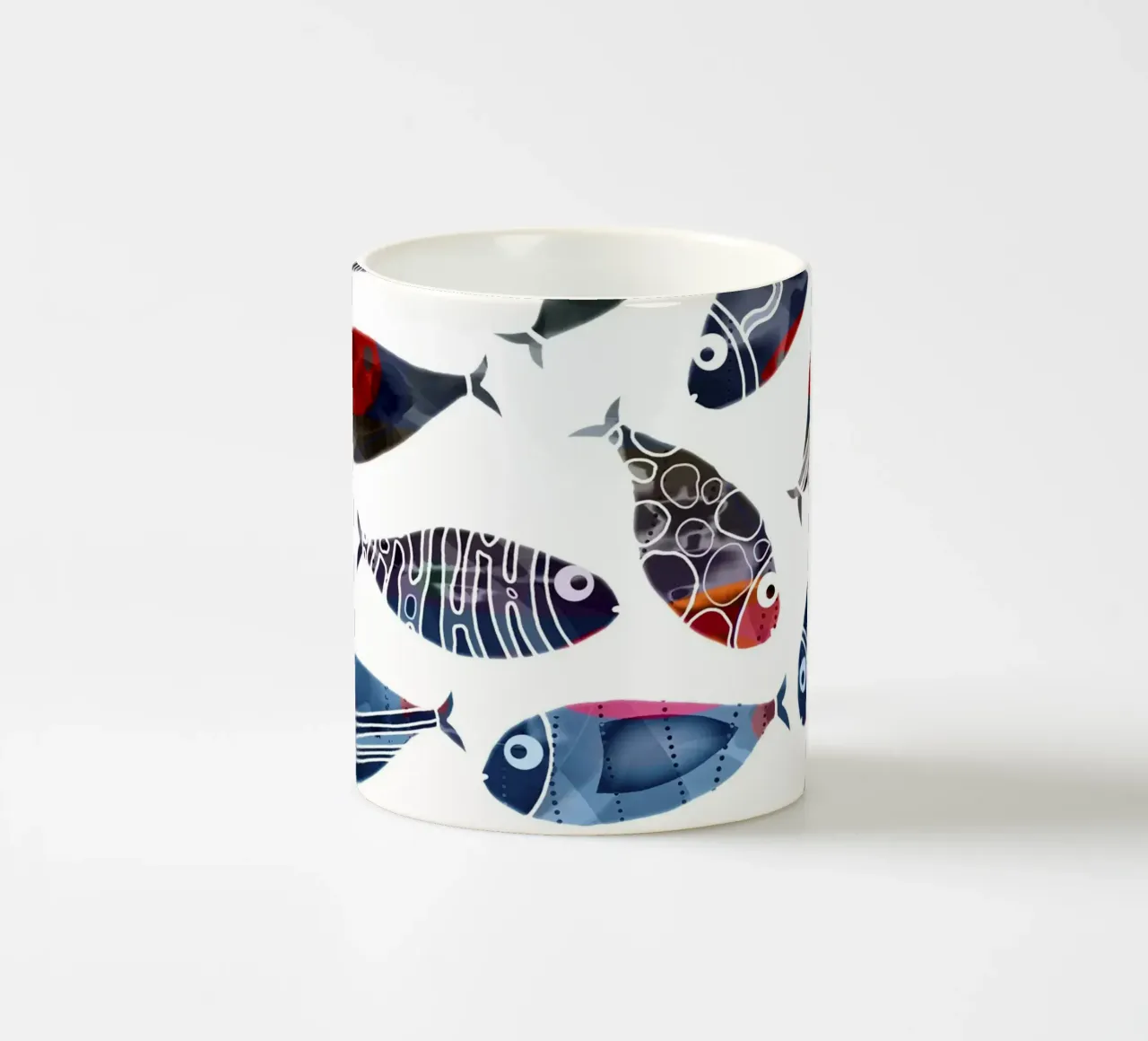 Pesce colorato tazza in ceramica da beamorello
