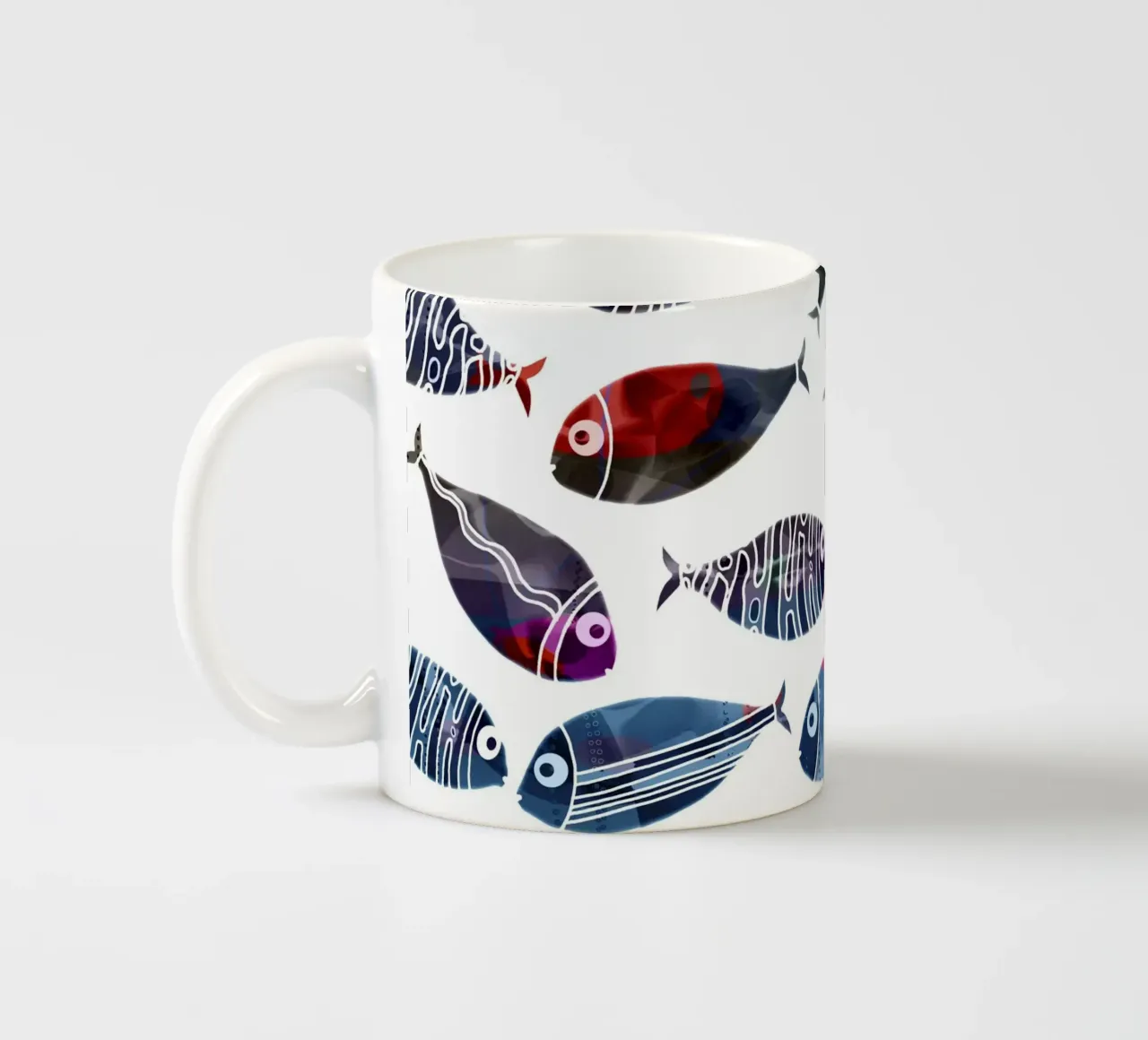 Pesce colorato tazza in ceramica da beamorello