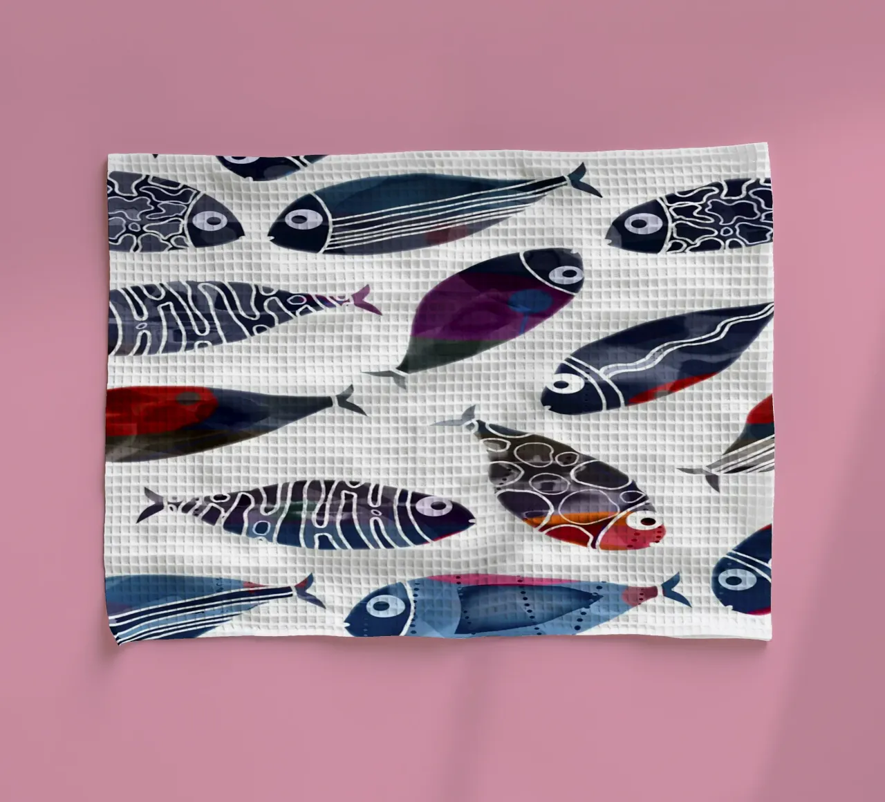 Pesce colorato canovaccio da cucina da beamorello