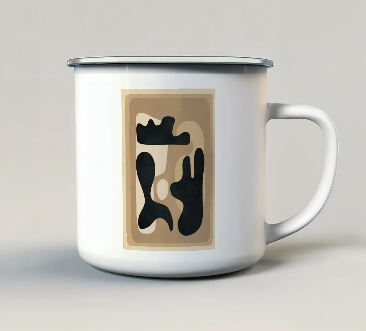 Modern Abstract Art 51 emaille mok van Flow Line