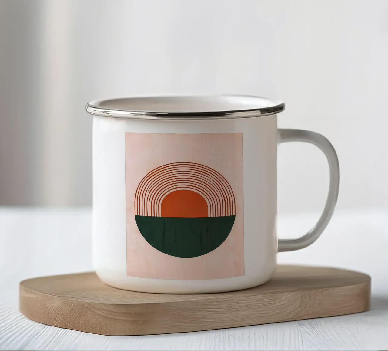 Minimalista tazza in smalto da stewar