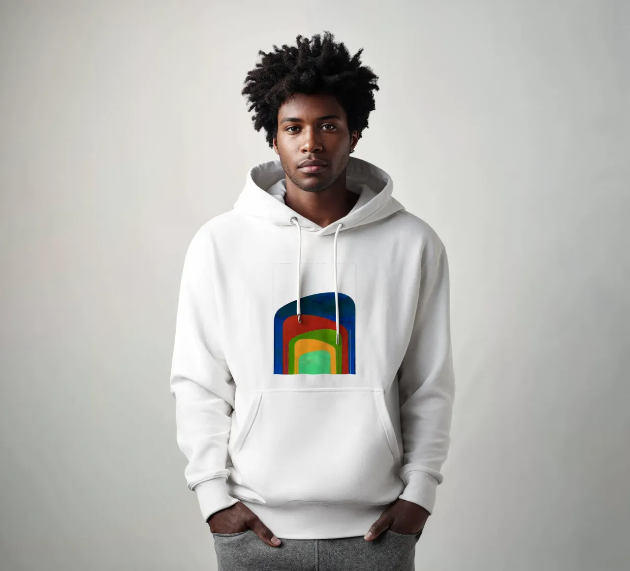 Abtratti minimalisti felpa con cappuccio da stewar