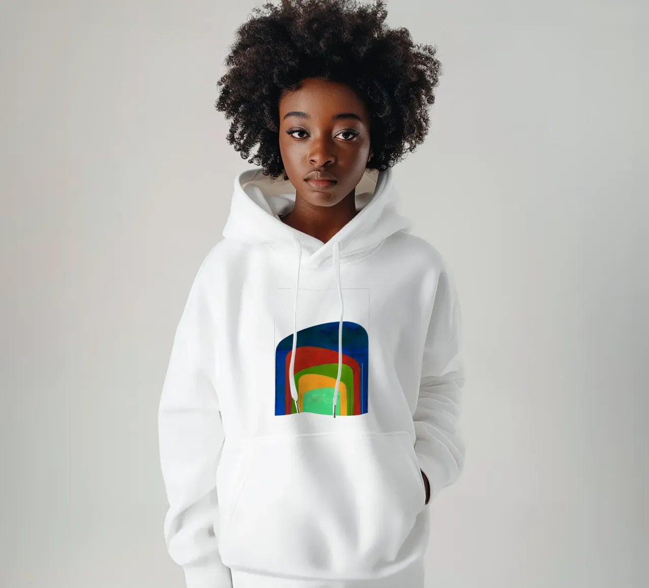 Abtratti minimalisti felpa con cappuccio da stewar