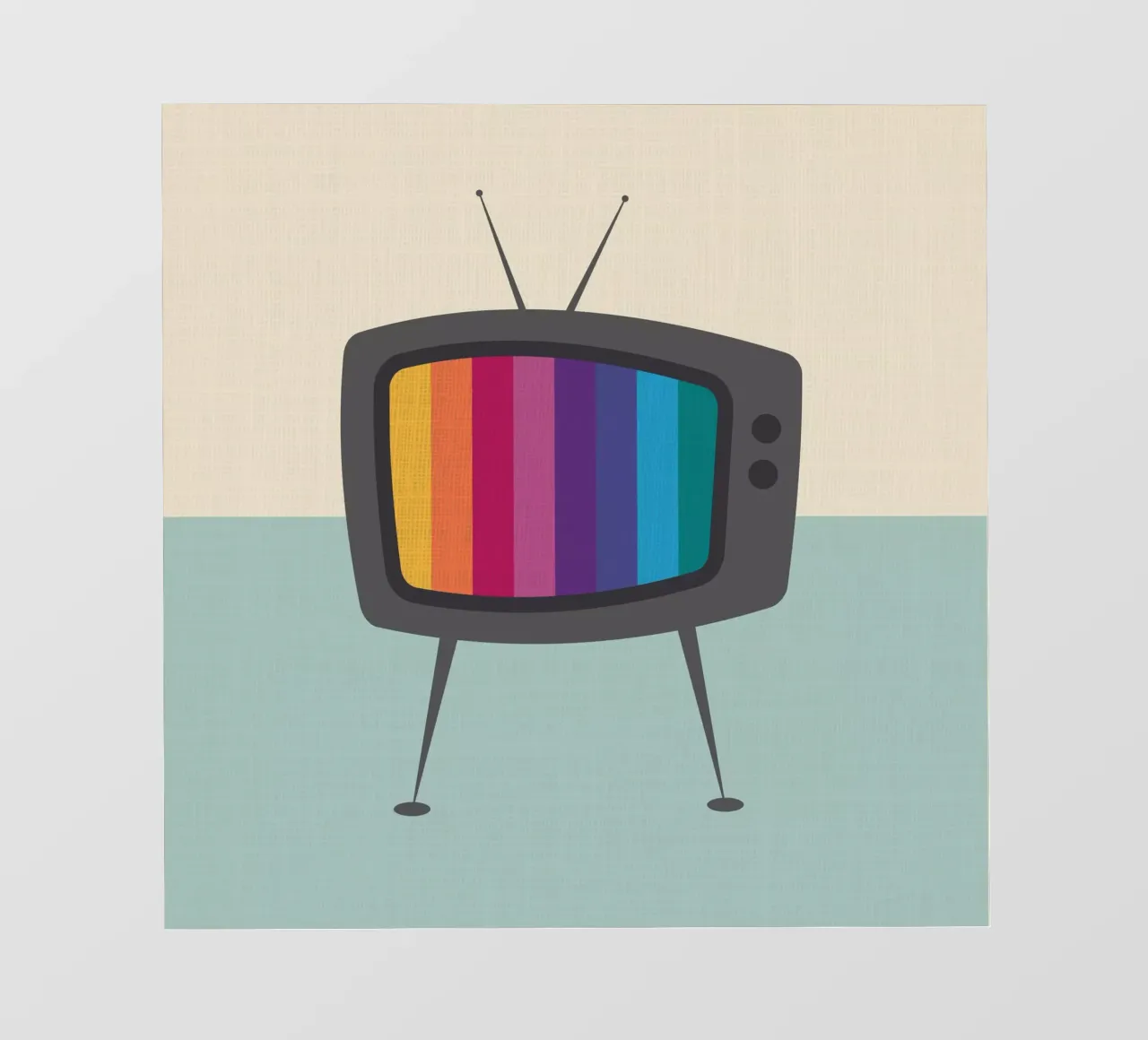 Televisione retrò telo in pvc da Kim Hubball Studio
