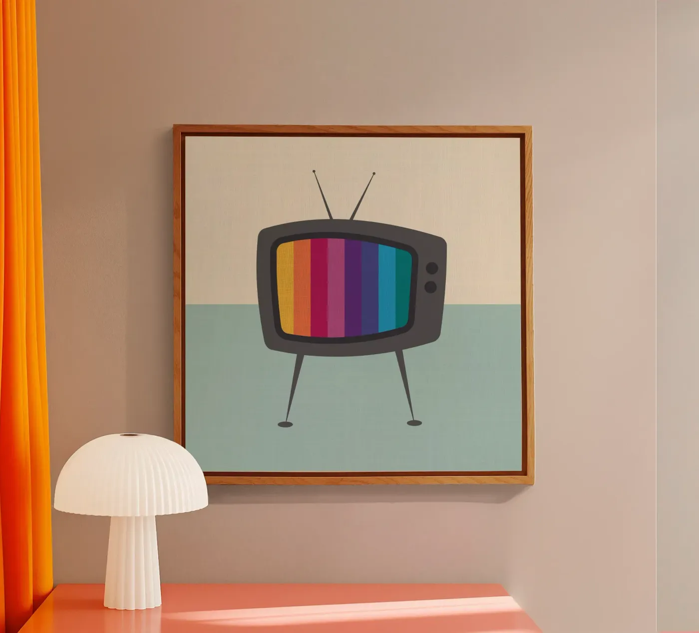 Retro Television plexiglass da Kim Hubball Studio