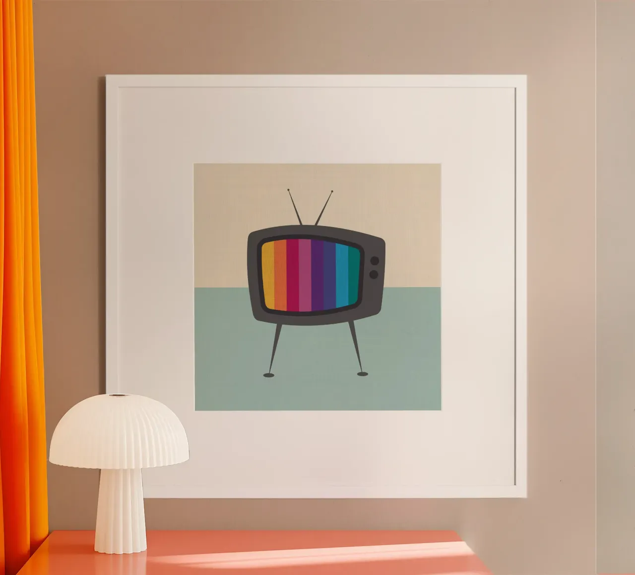 Televisione retrò carta hahnemühle da Kim Hubball Studio