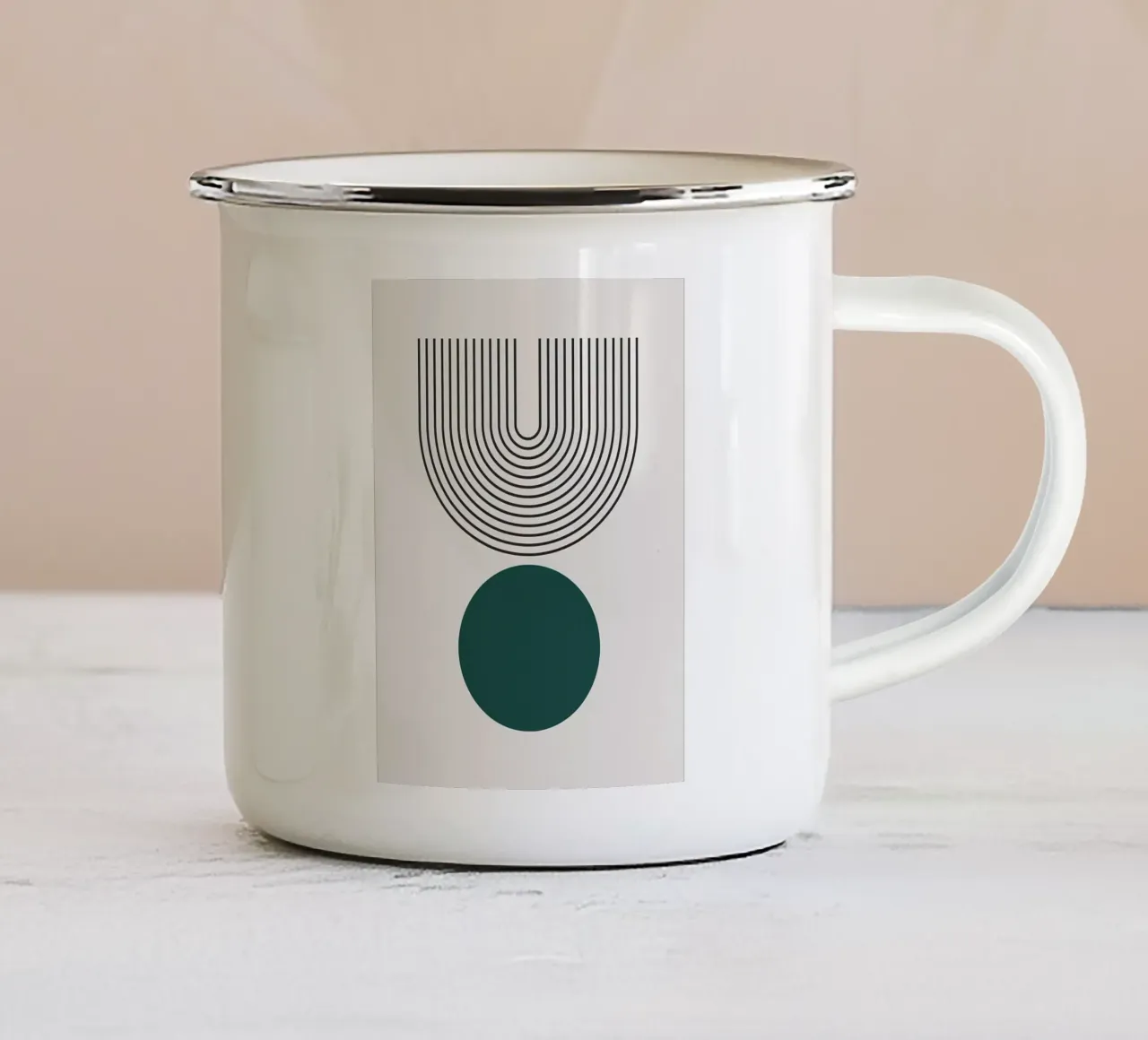 Minimalista tazza in smalto da stewar