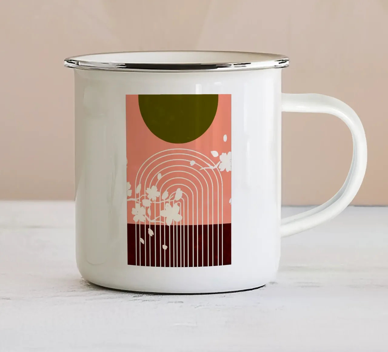 Minimalista tazza in smalto da stewar