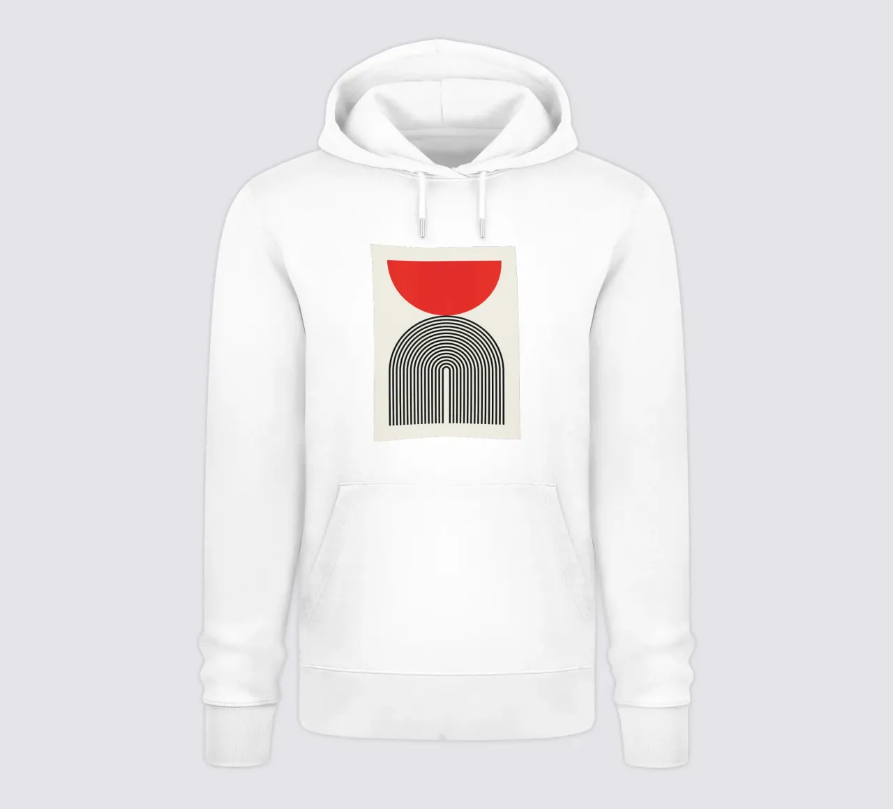 Minimalista felpa con cappuccio da stewar