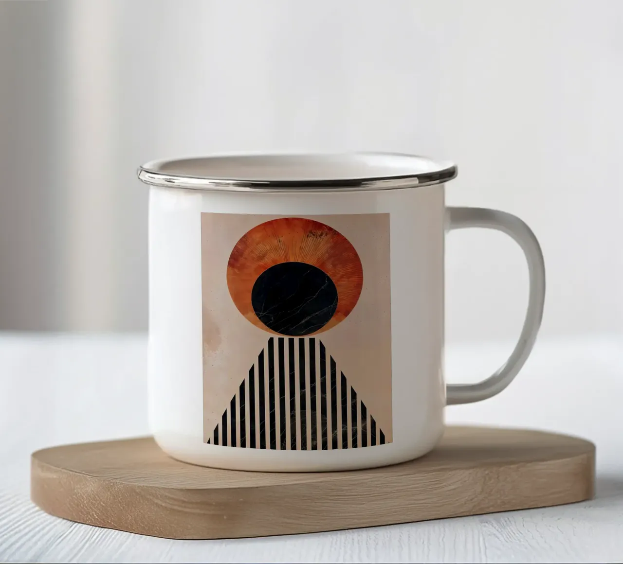 Minimalista tazza in smalto da stewar