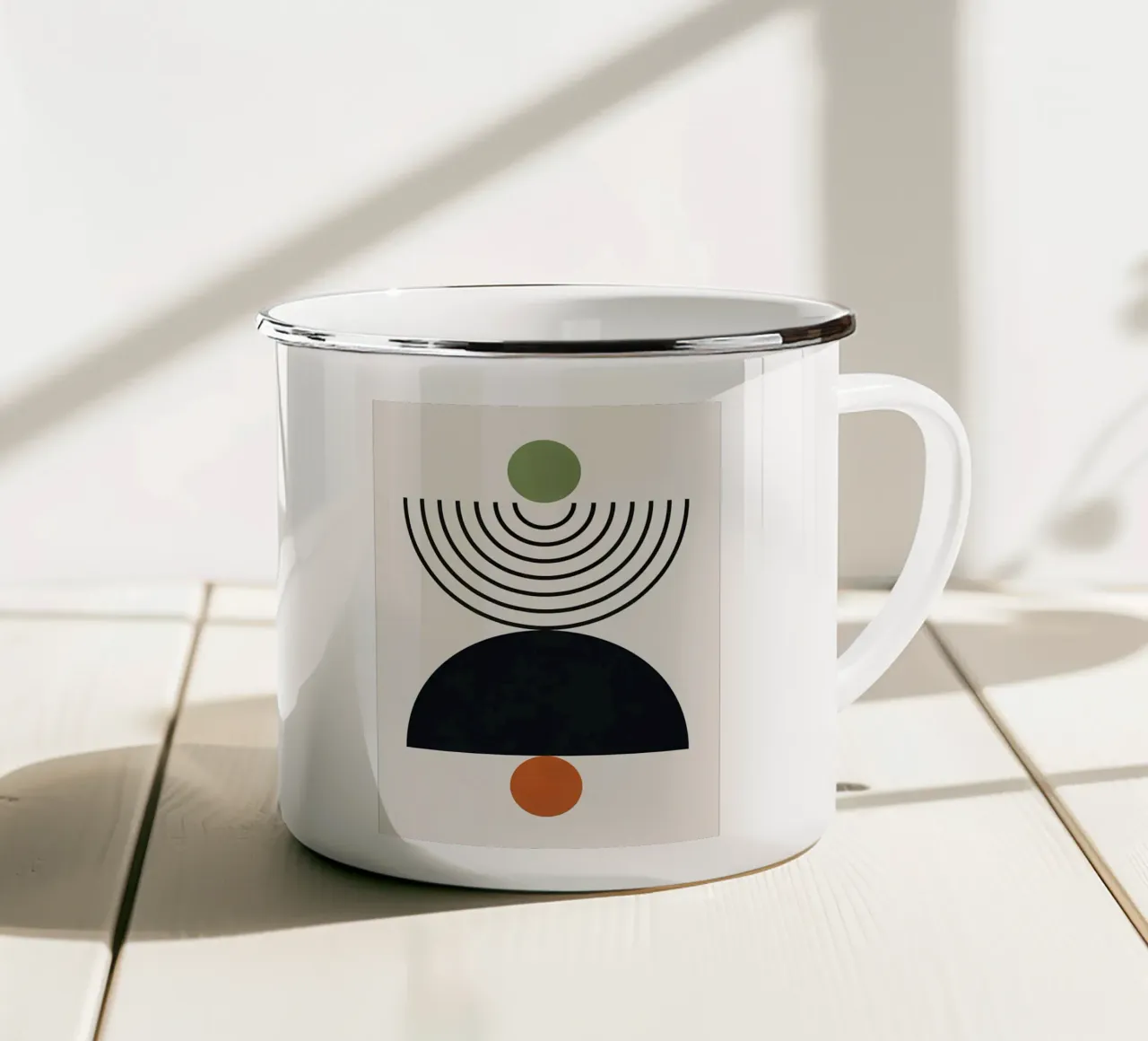 Minimalista tazza in smalto da stewar