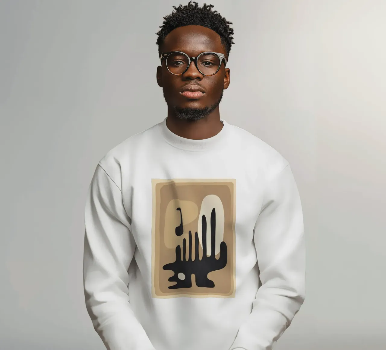 Modern Abstract Art 52 Sweatshirt von Flow Line