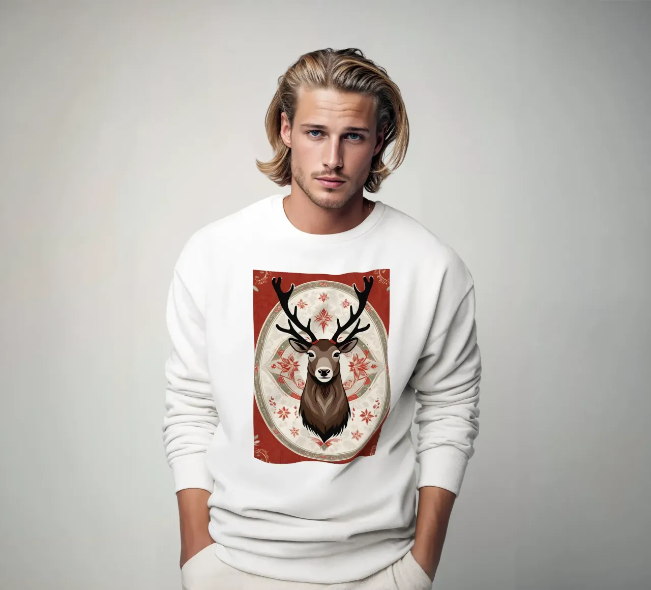 Reno de Navidad sudadera de Twinkle & Thread