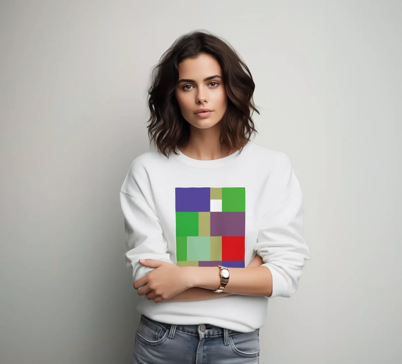 rectangle vector colour sweatshirt by Plumpz