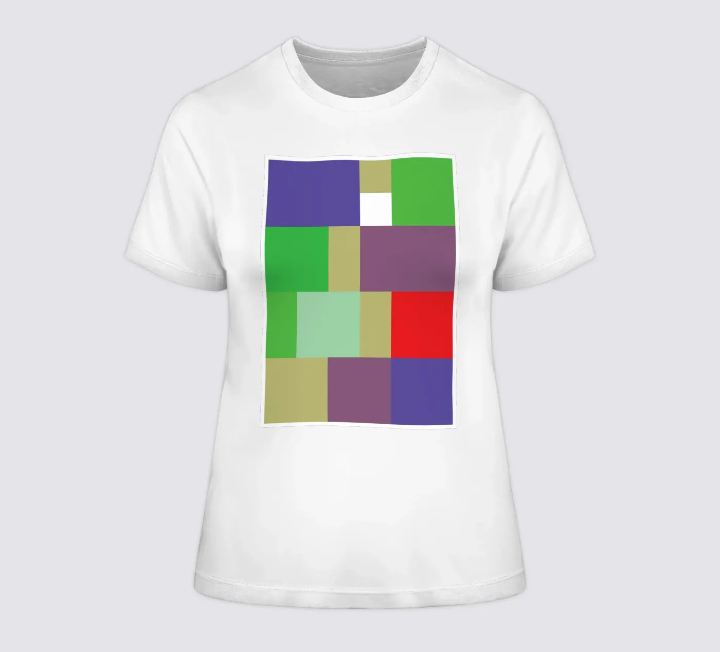 rectangle vector colour t-shirt da donna da Plumpz