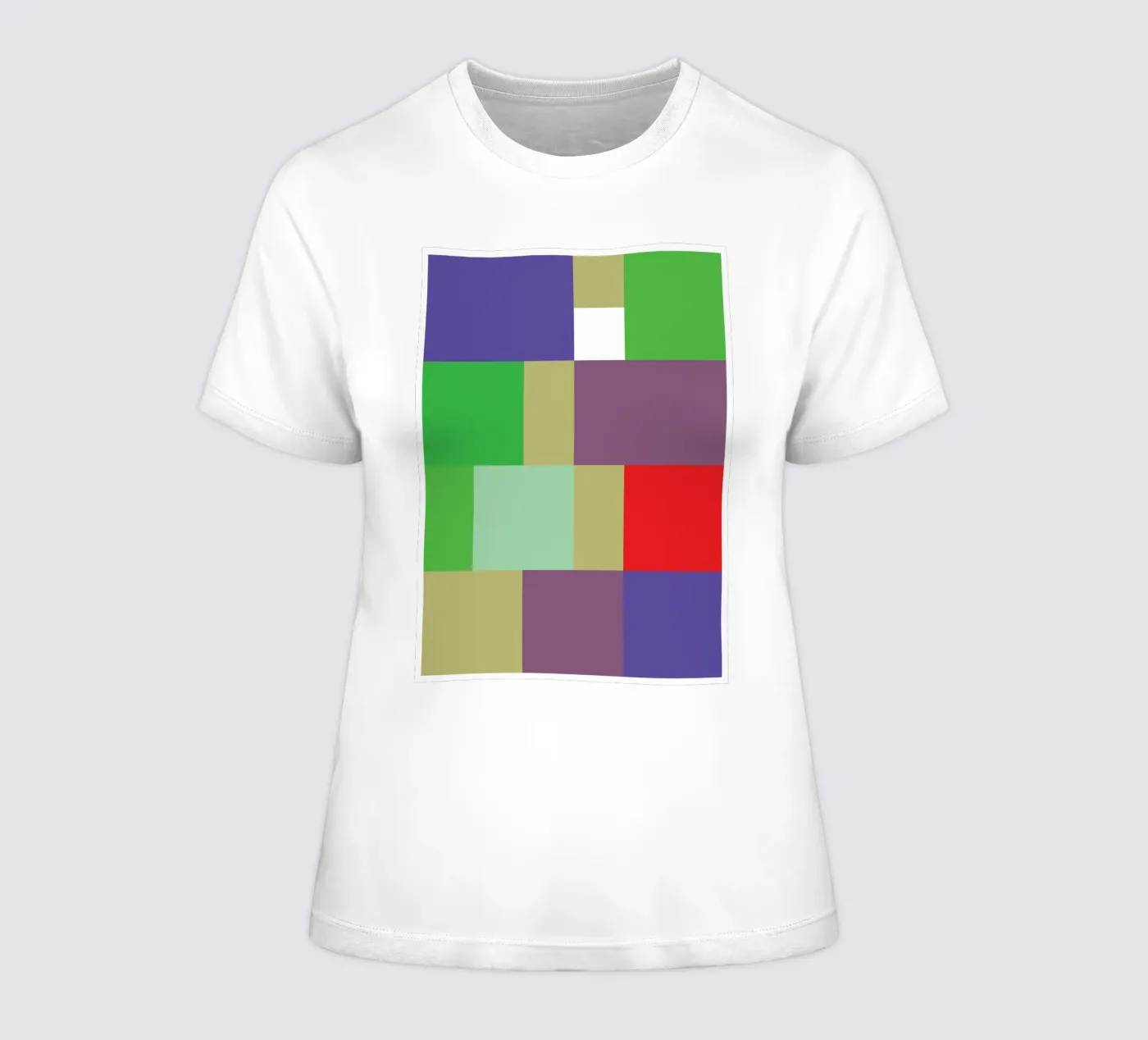rectangle vector colour t-shirt da donna da Plumpz