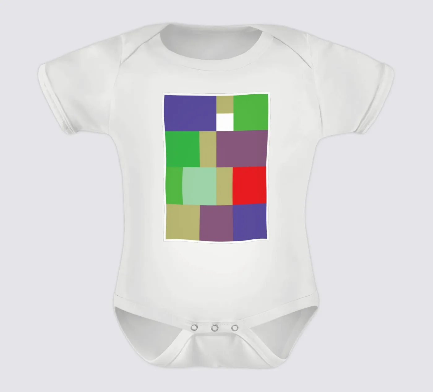 rechteck vektor farbe Kurzarm Babybody von Plumpz
