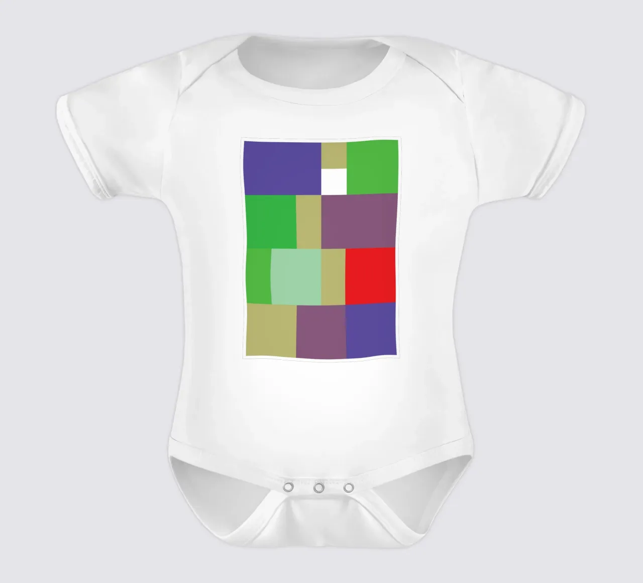 rectangle vector colour short-sleeve baby romper by Plumpz