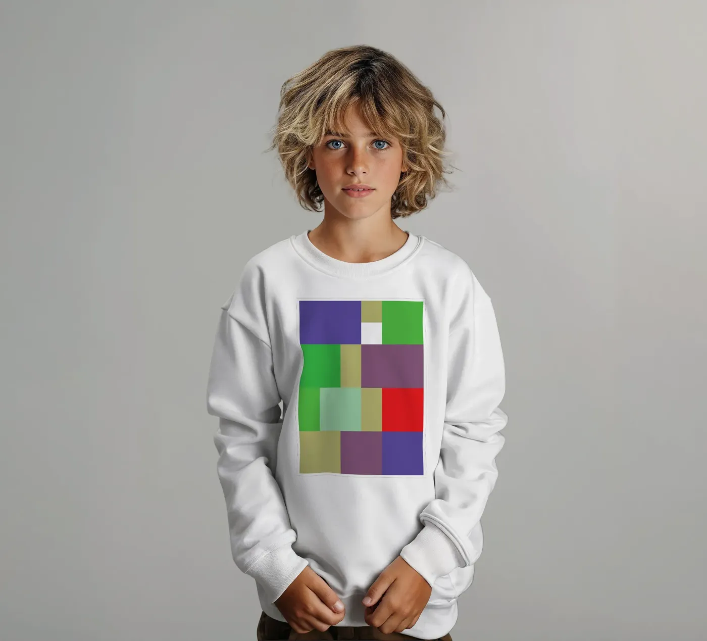 rechteck vektor farbe Kinder Sweatshirt von Plumpz