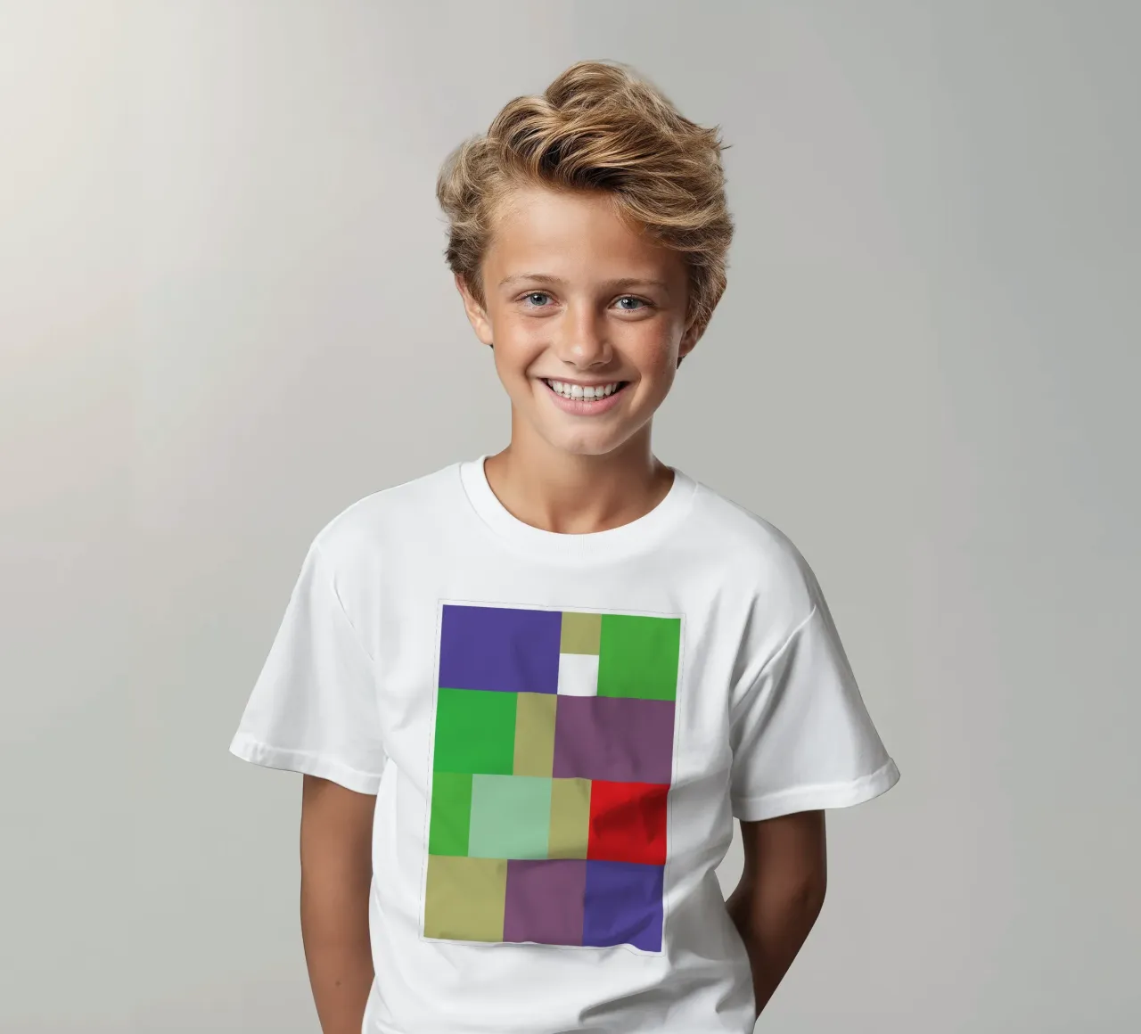 rectangle vector colour kids t-shirt by Plumpz