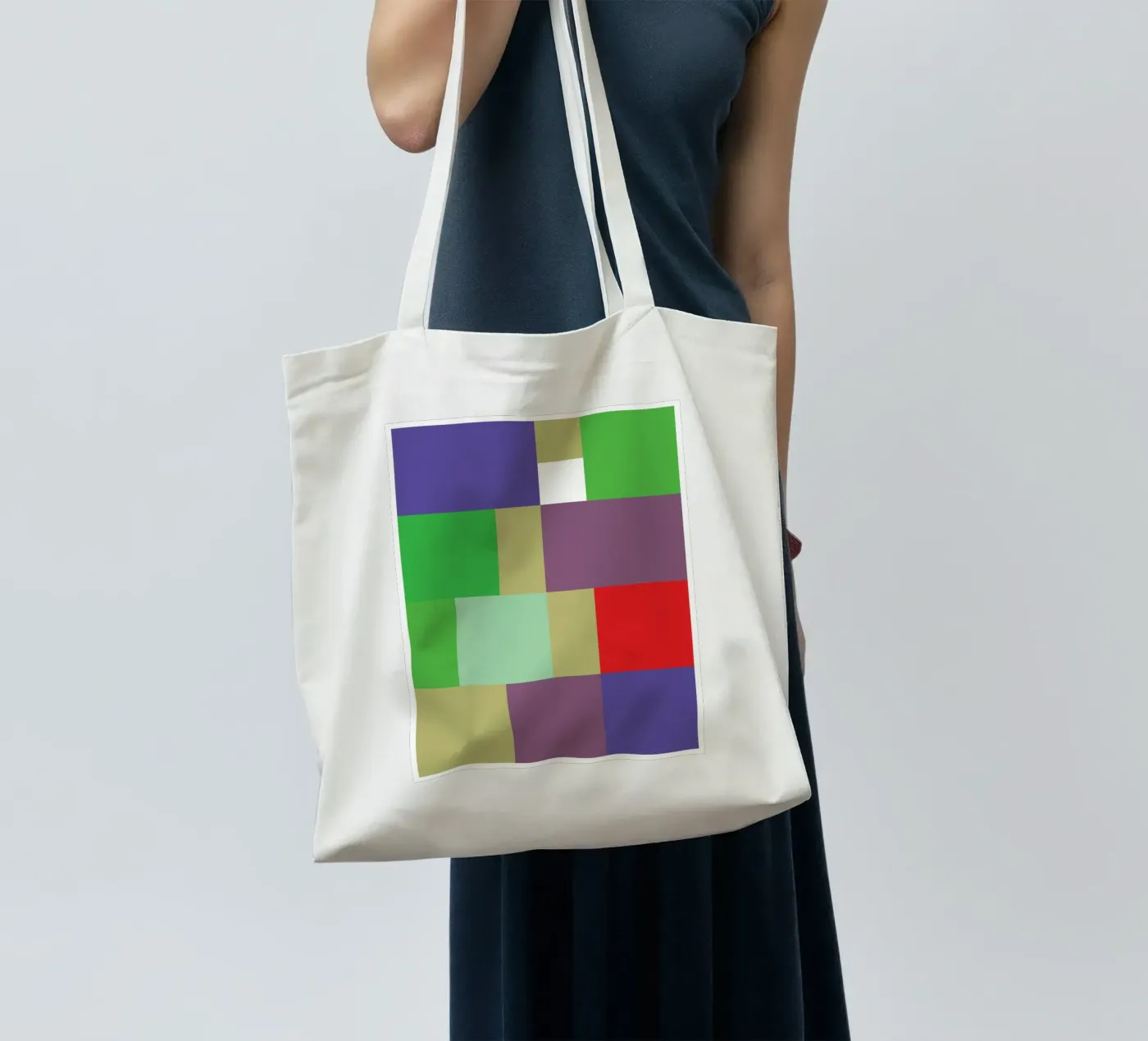 rechthoek vector kleur jute draagtas van Plumpz