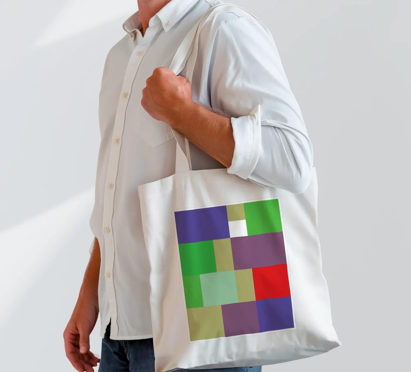 rechthoek vector kleur jute draagtas van Plumpz