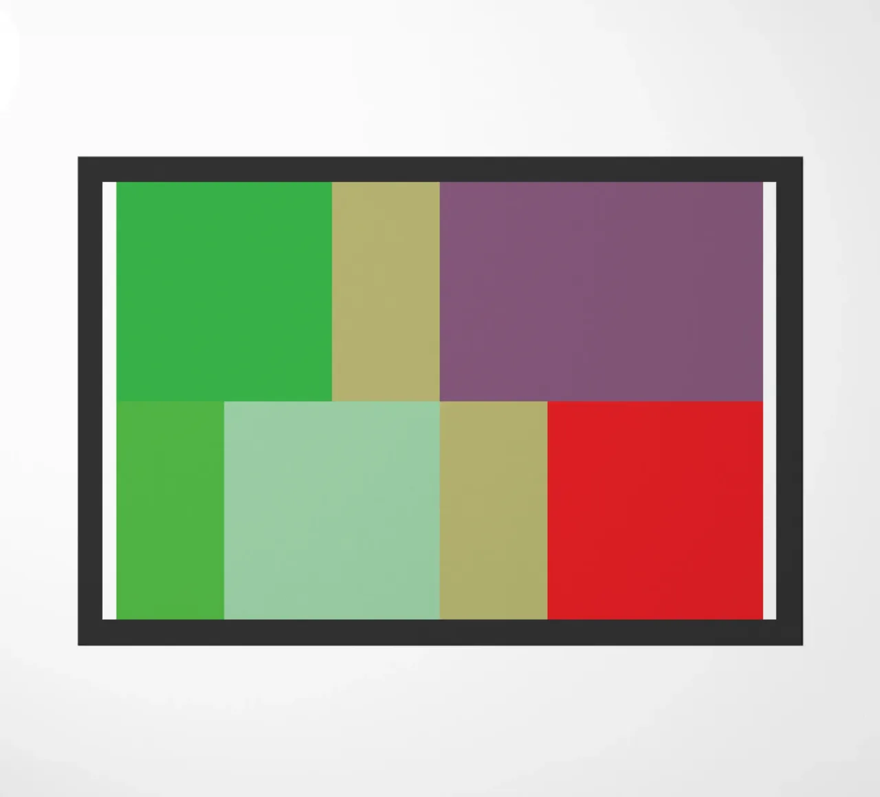 rectangle vector colour doormat by Plumpz