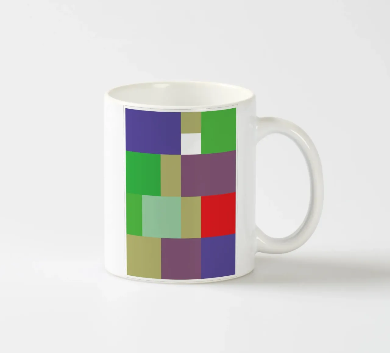 rechthoek vector kleur keramische mok van Plumpz