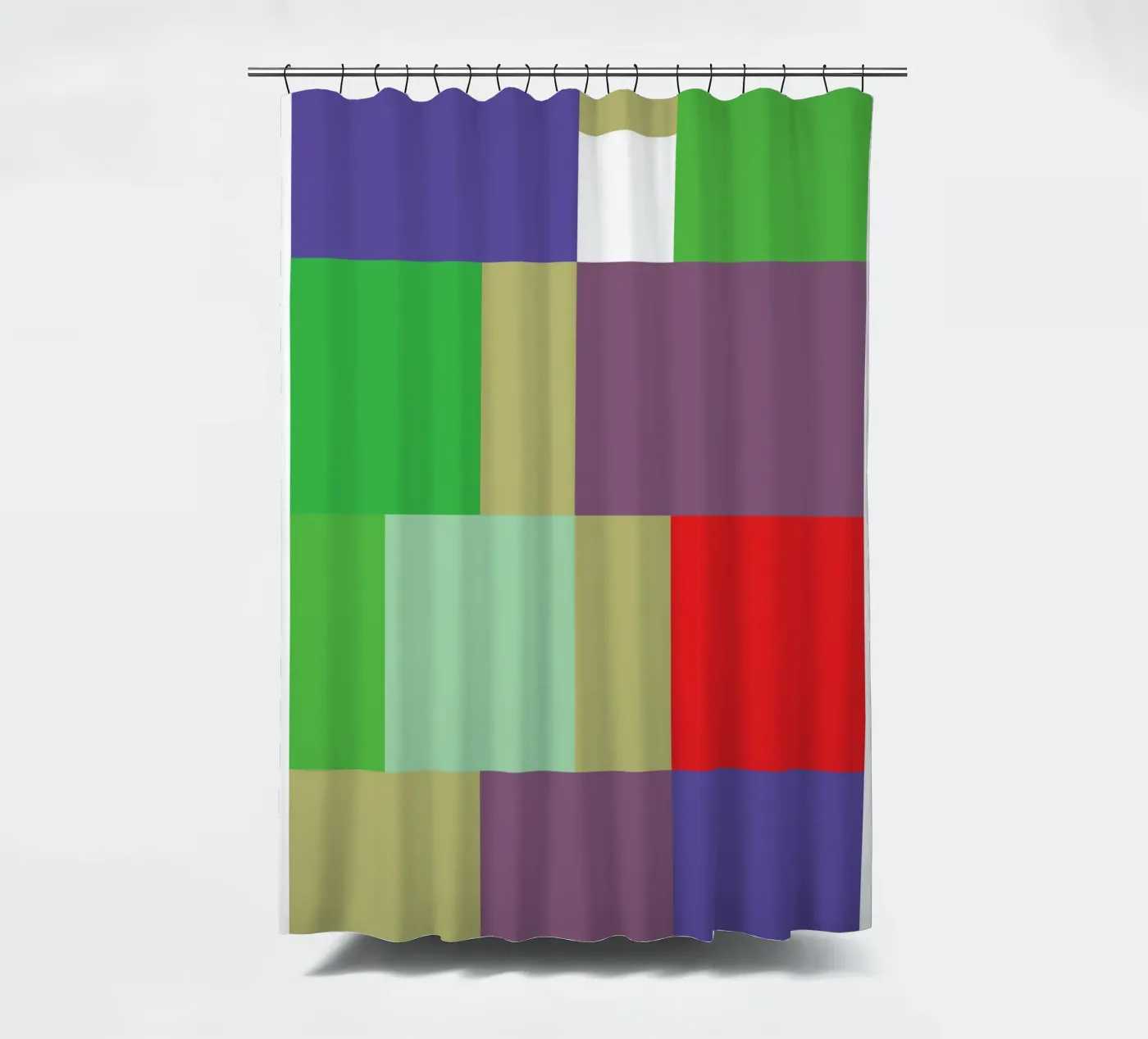 rectangle vector colour shower curtain by Plumpz