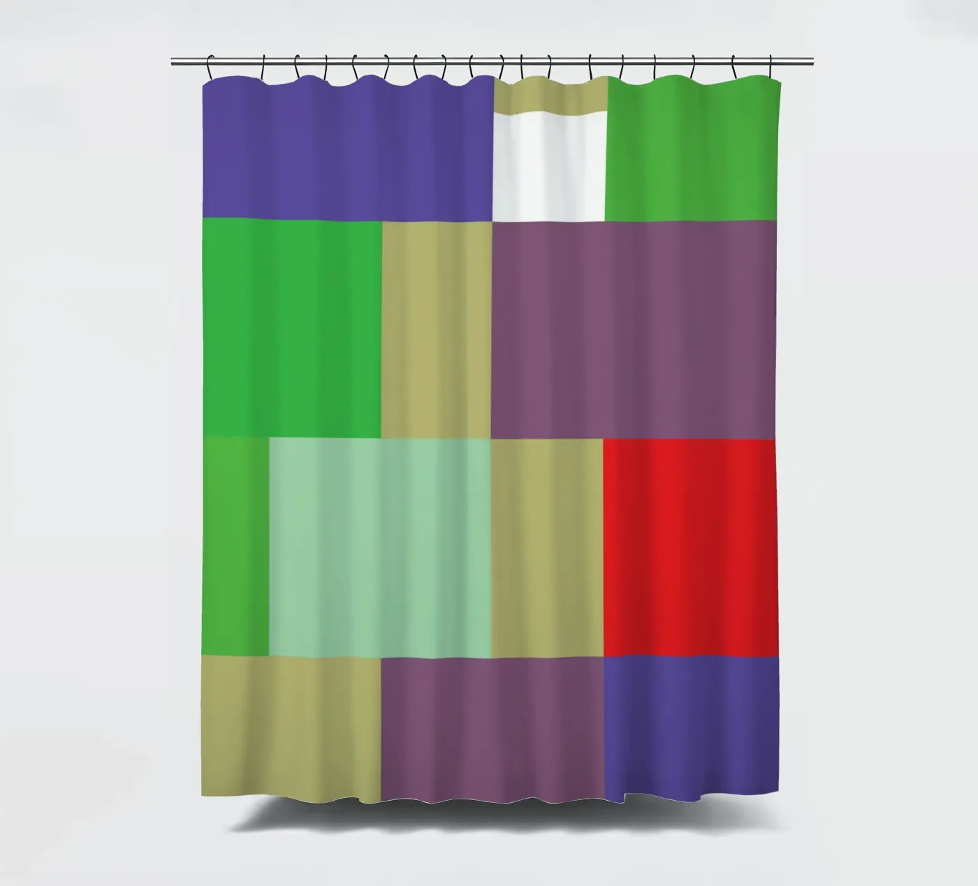 rectangle vector colour shower curtain by Plumpz