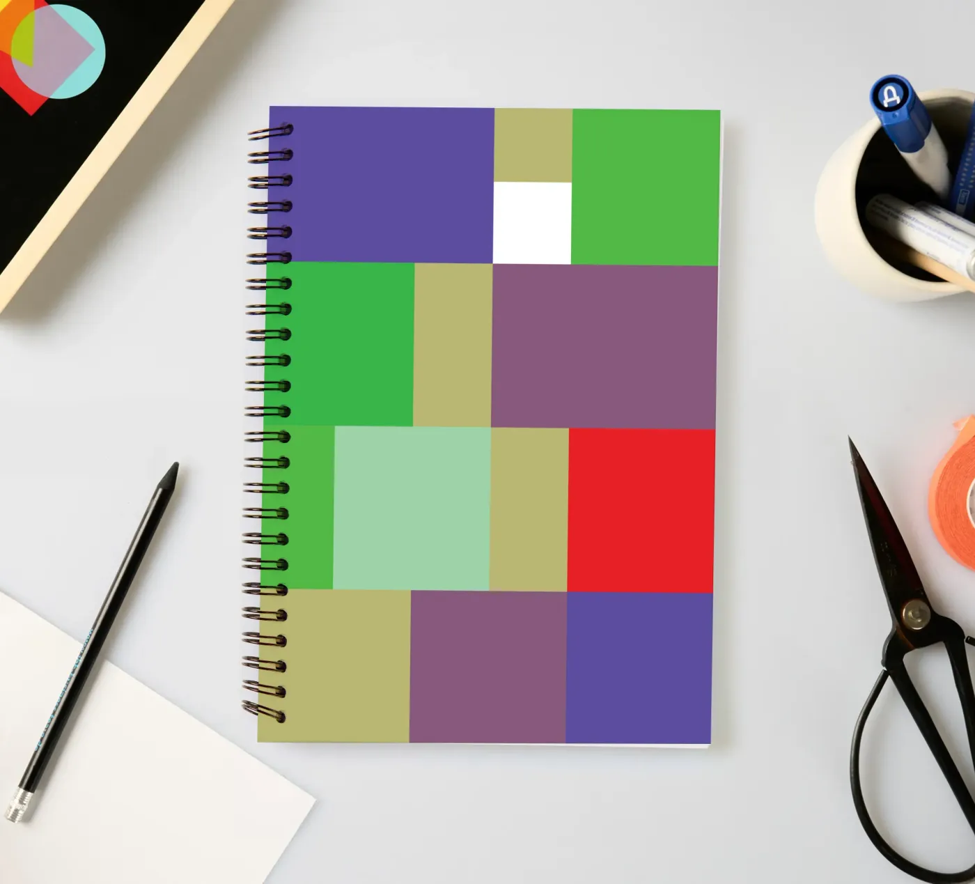 rectangle vector colour spiral notebook by Plumpz
