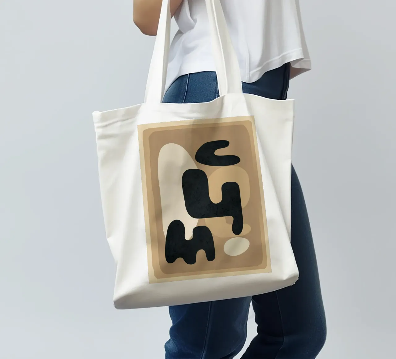 Modern Abstract Art 53 borsa in juta da Flow Line