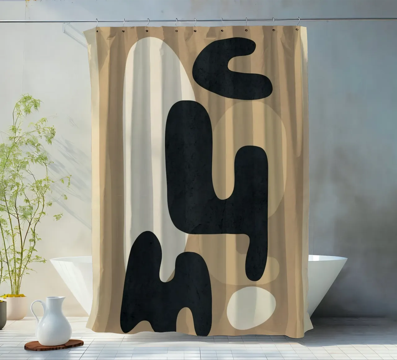 Modern Abstract Art 53 tenda da doccia da Flow Line