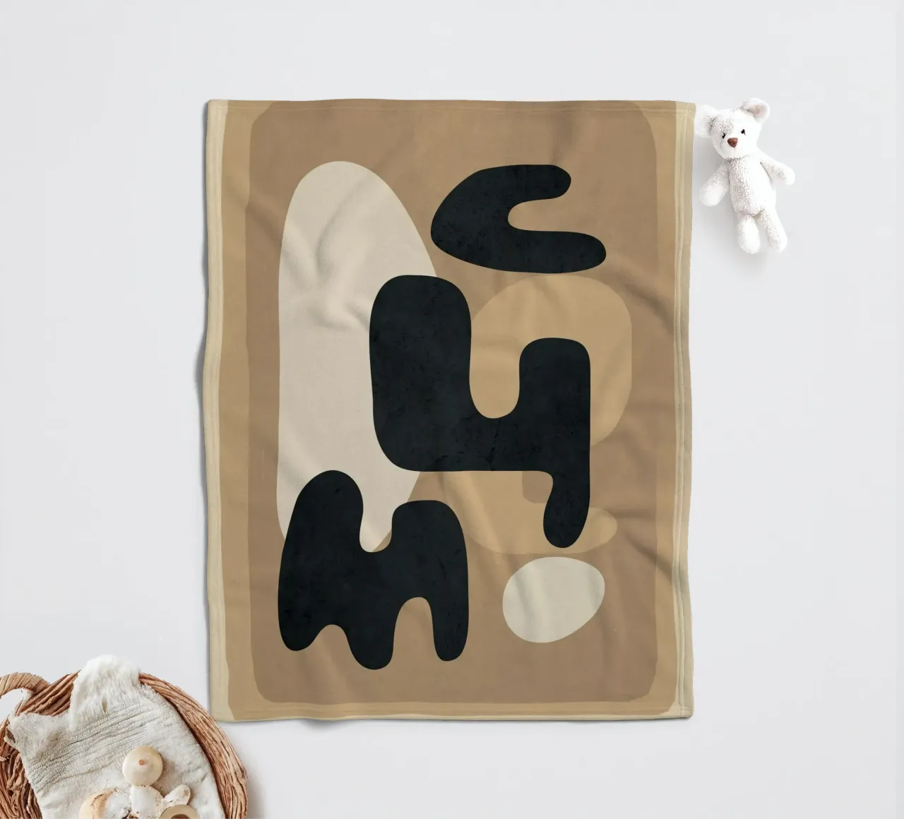 Modern Abstract Art 53 coperta in pile da Flow Line
