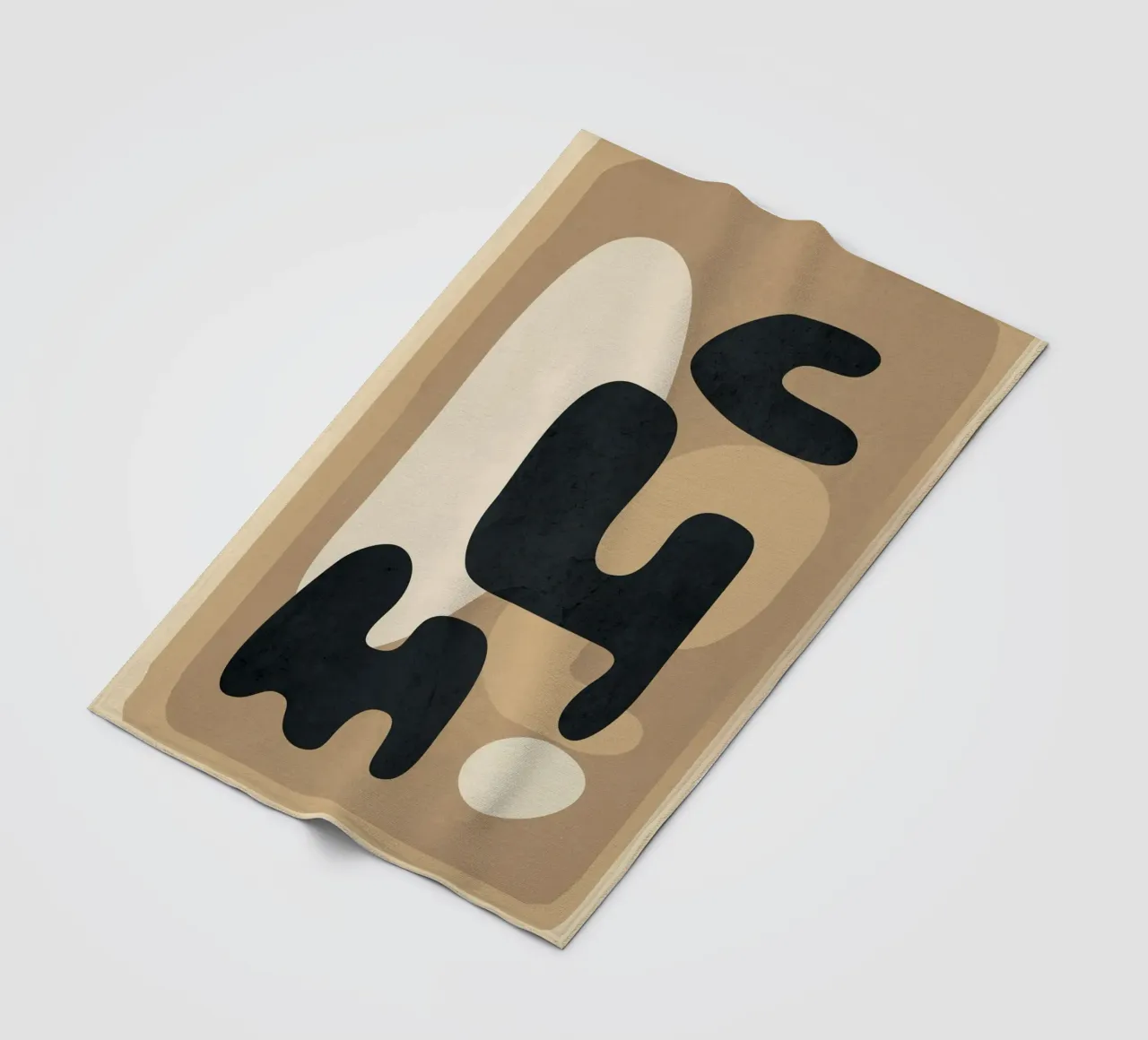 Modern Abstract Art 53 coperta in pile da Flow Line