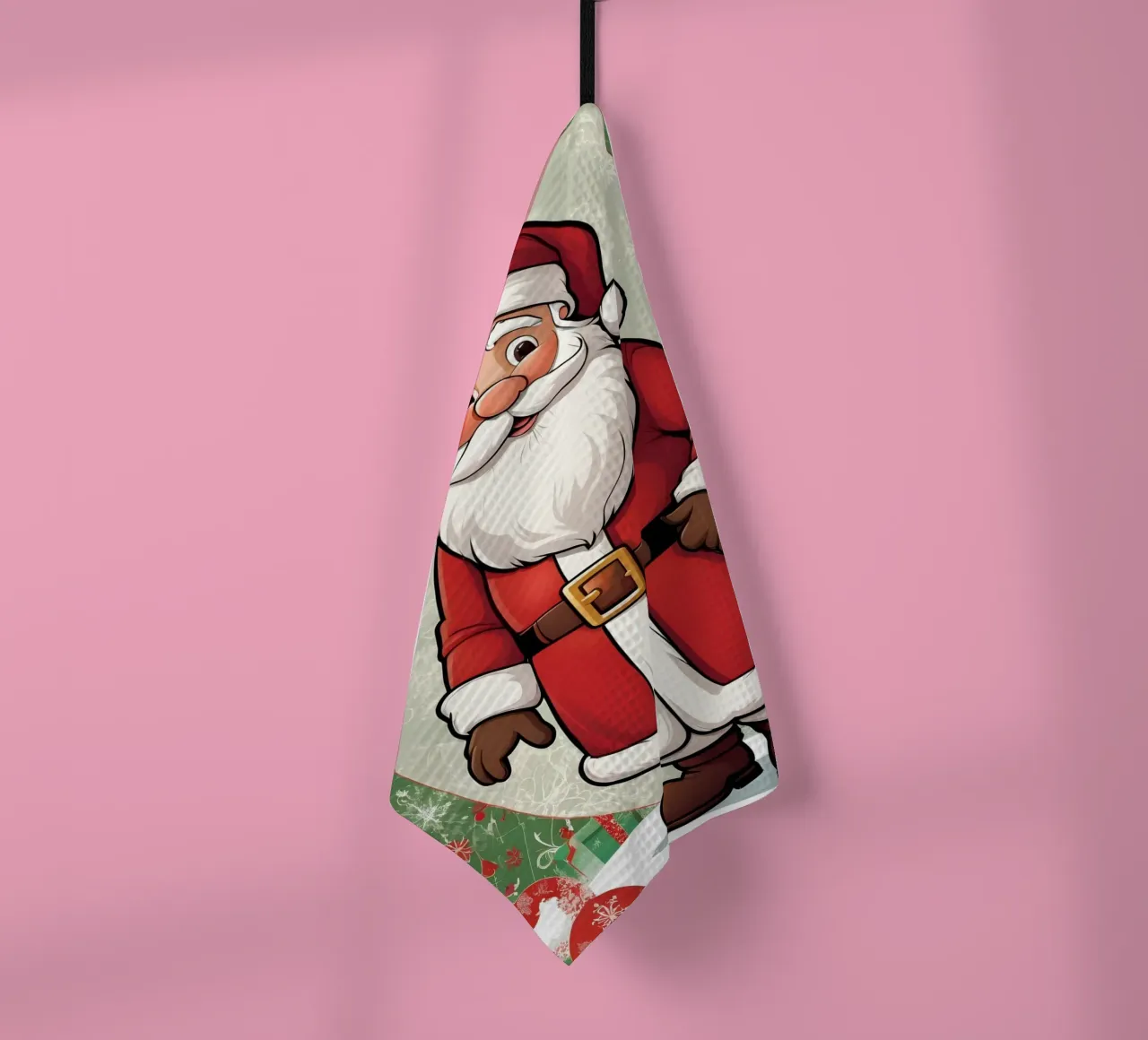 Babbo Natale canovaccio da cucina da Twinkle & Thread