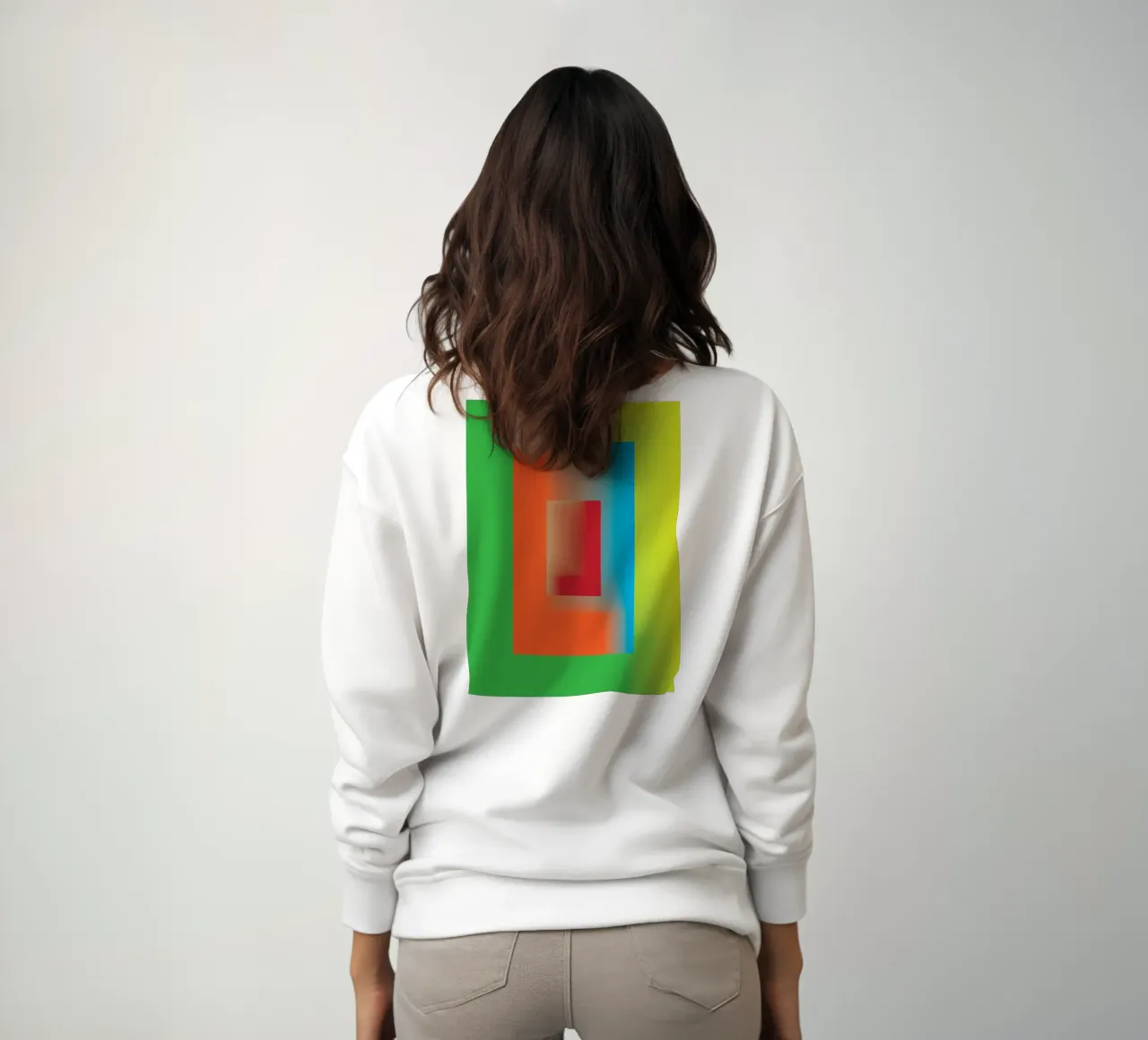 ventanas rectángulo gradación sudadera de Plumpz