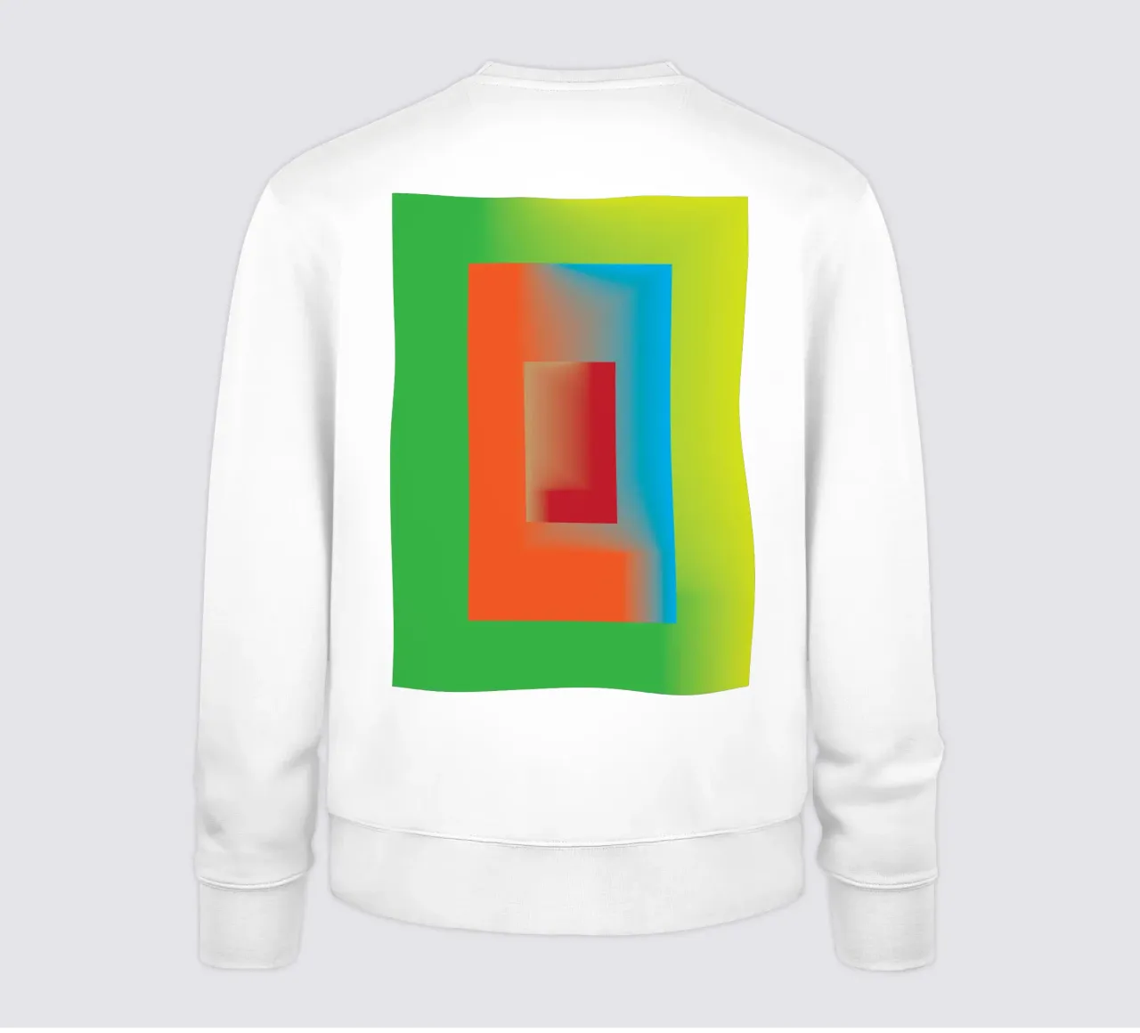 ventanas rectángulo gradación sudadera de Plumpz