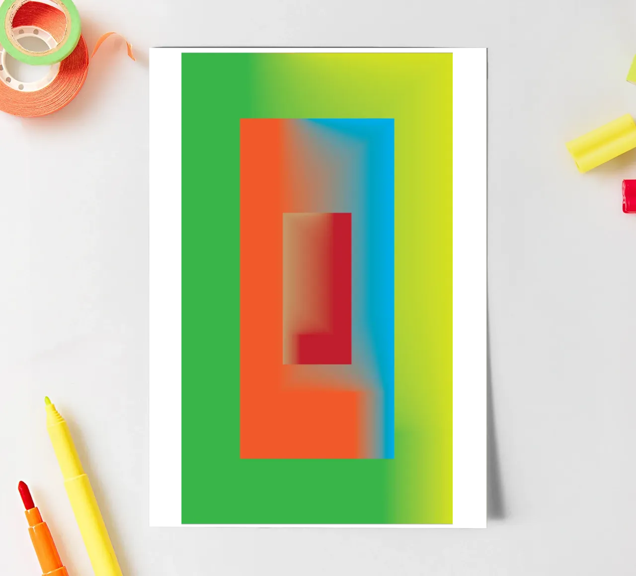 windows rectangle gradiation sticker sheet by Plumpz