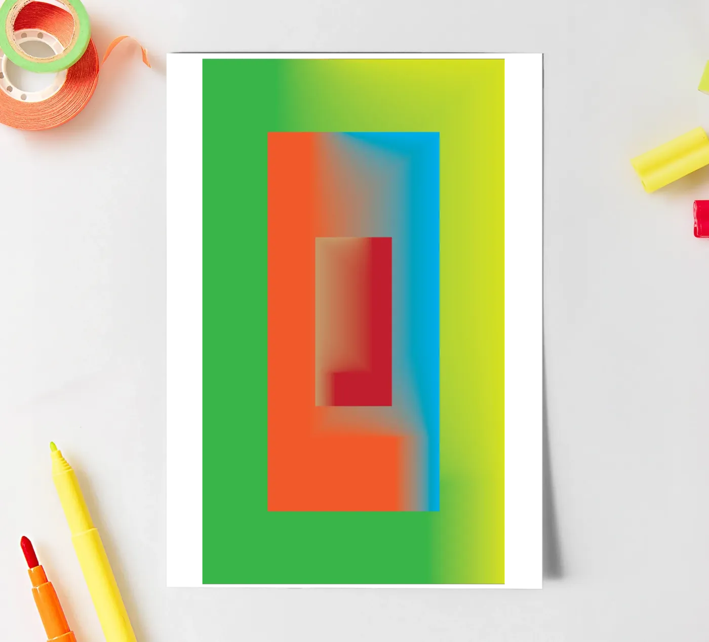 windows rectangle gradiation sticker sheet by Plumpz