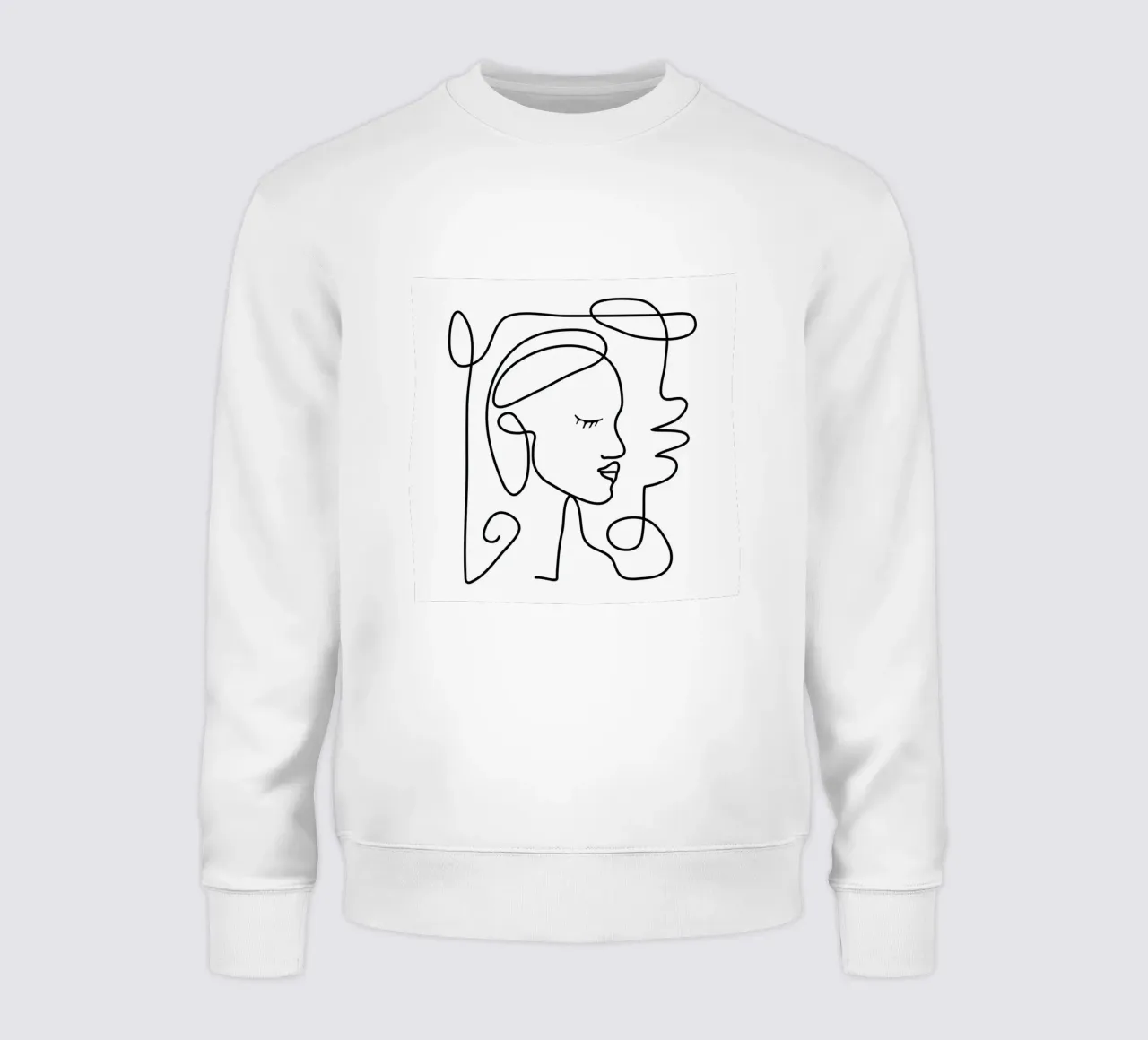 One Line Portrait 1 felpa da Flow Line