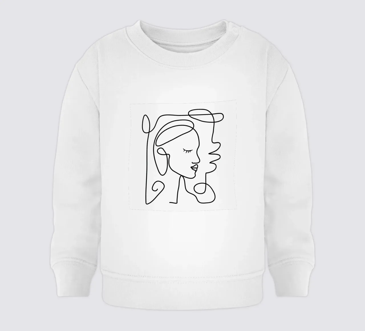 One Line Portrait 1 felpa neonato da Flow Line