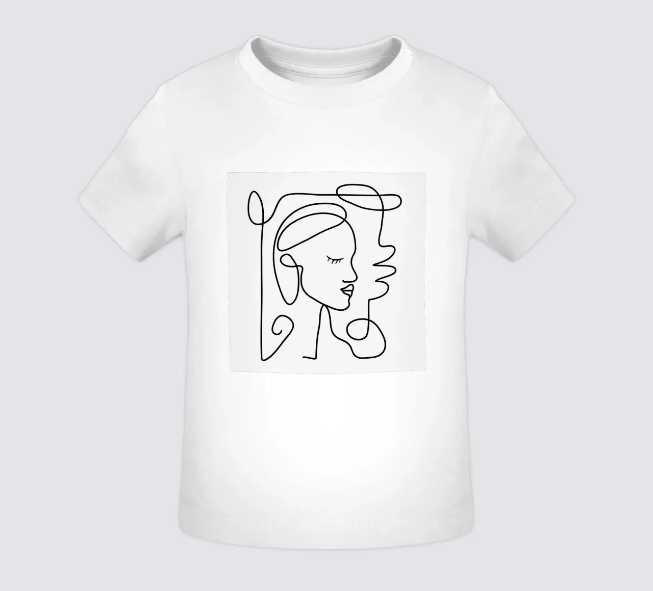 One Line Portrait 1 maglietta neonato da Flow Line