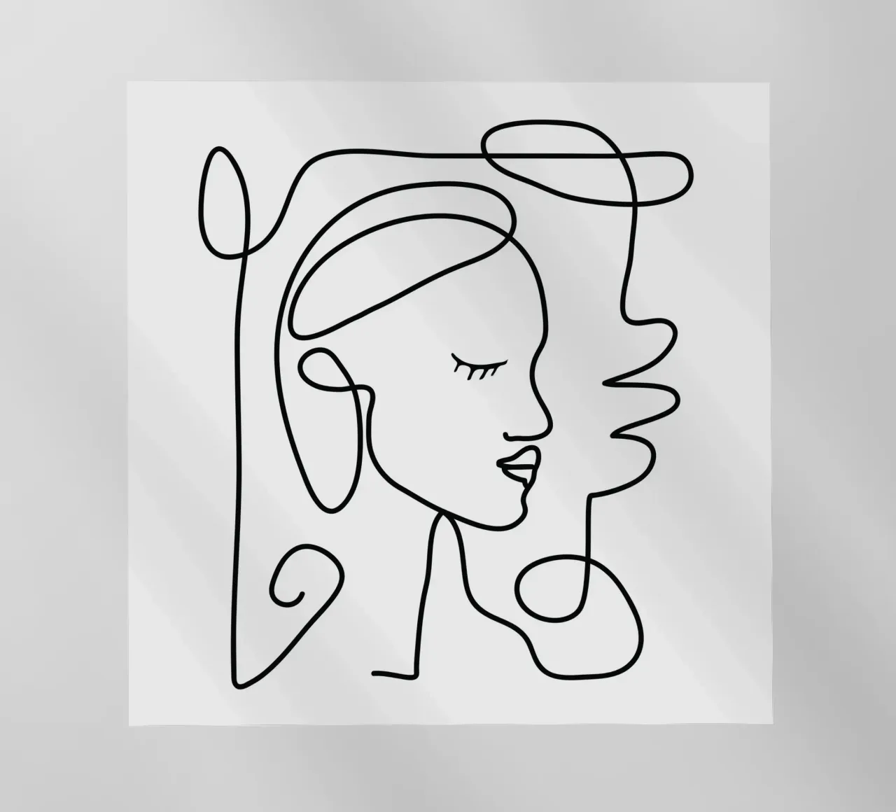 One Line Portrait 1 pellicola backlit da Flow Line