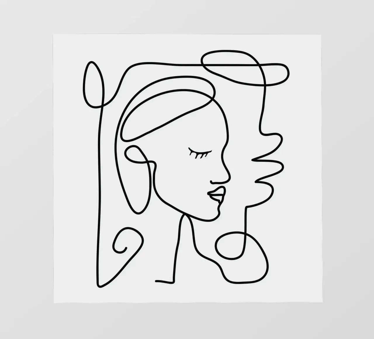 One Line Portrait 1 pellicola backlit da Flow Line