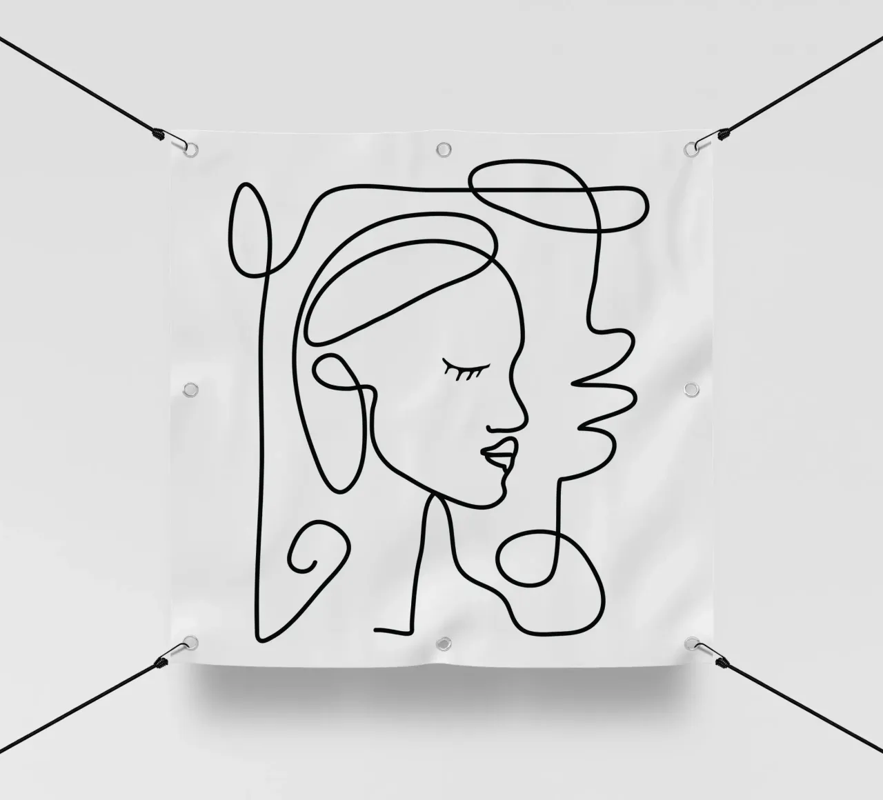 One Line Portrait 1 telo in pvc da Flow Line