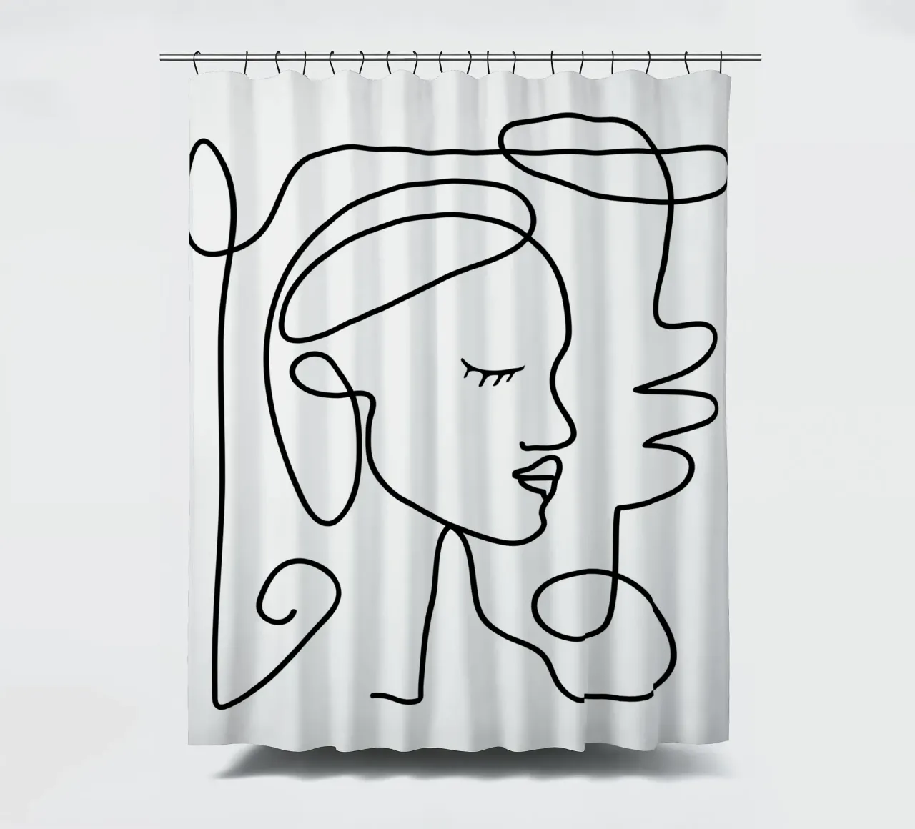 One Line Portrait 1 tenda da doccia da Flow Line