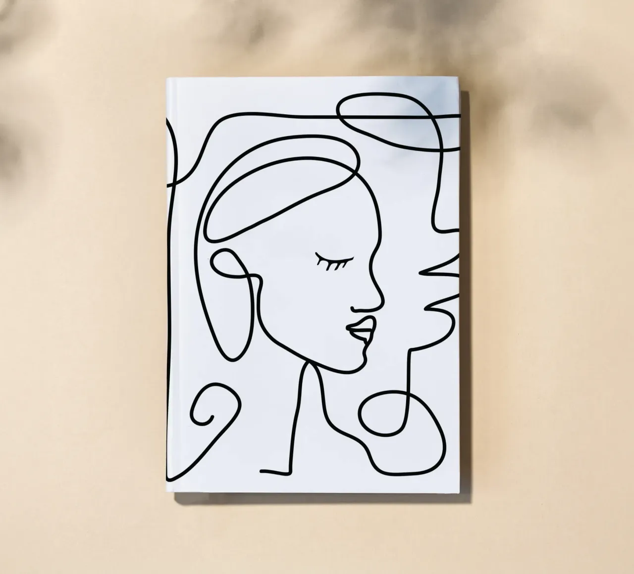 One Line Portrait 1 notebook by Flow Line