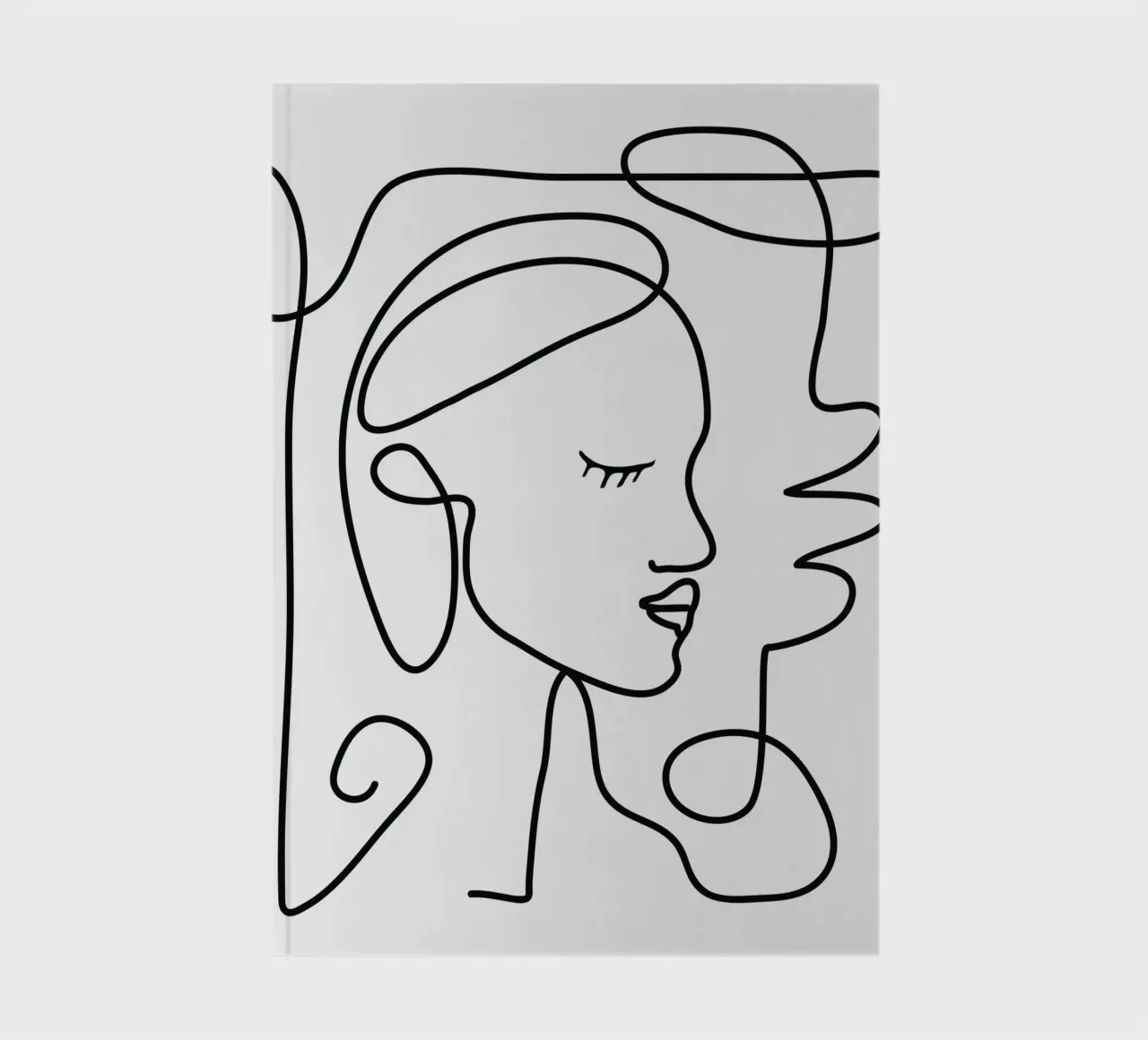 One Line Portrait 1 notebook by Flow Line