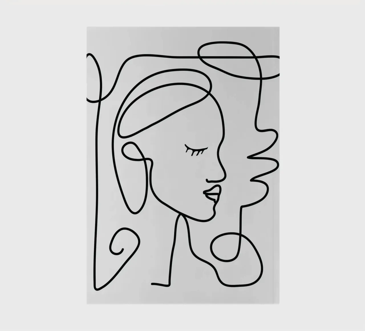 One Line Portrait 1 notebook by Flow Line